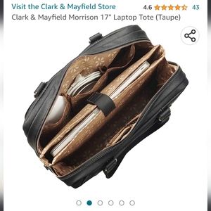 Clark & Mayfield Large laptop bag 17" laptop